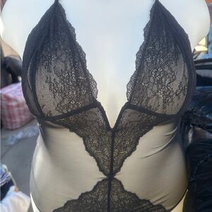 Victoria's Secret Black Lace Wicked Bodysuit